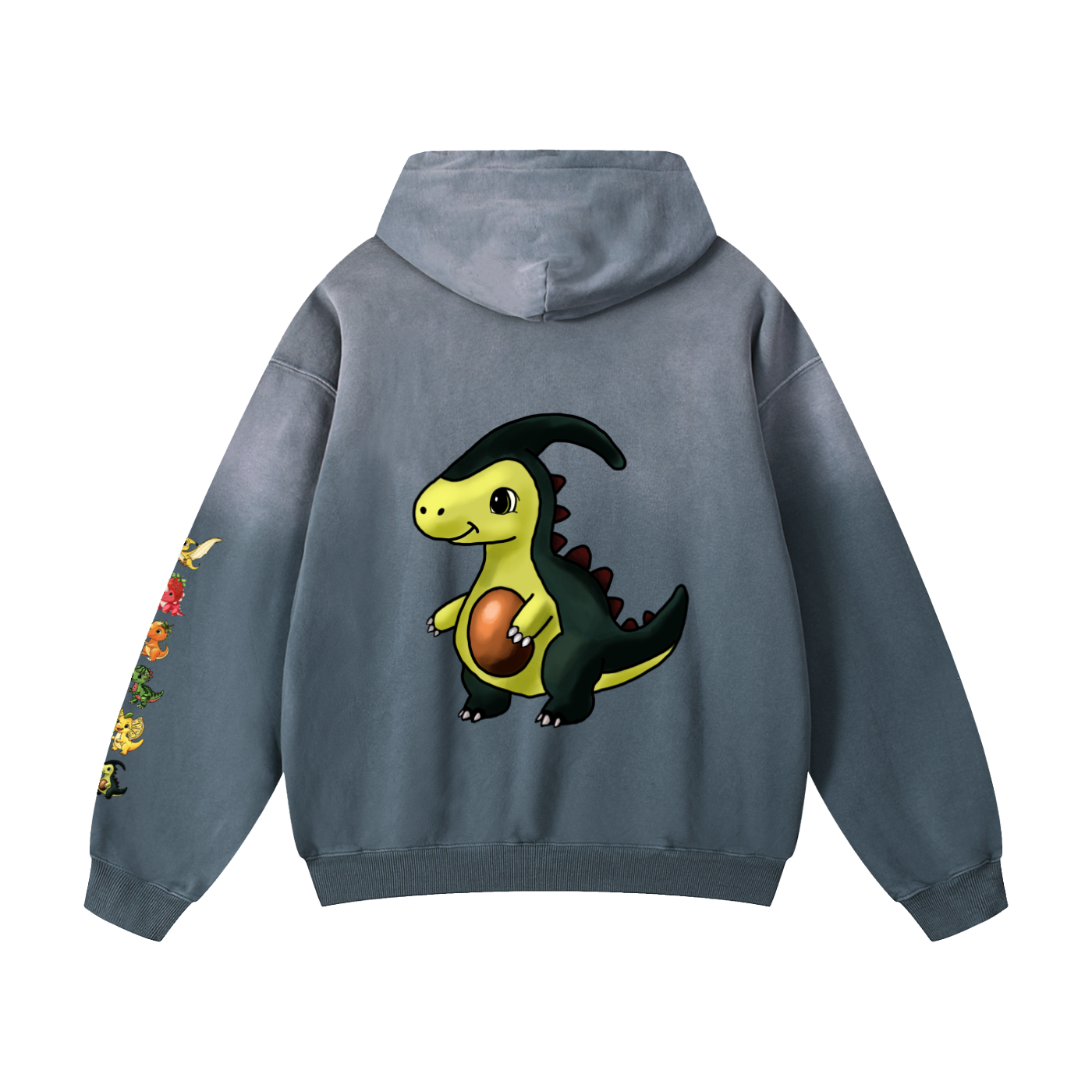 Avocadosaur Heavyweight Sunfade Oversized Hoodie