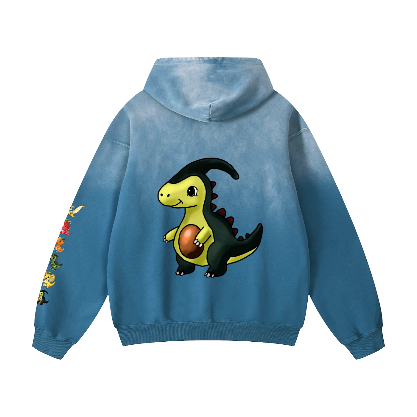 Avocadosaur Heavyweight Sunfade Oversized Hoodie