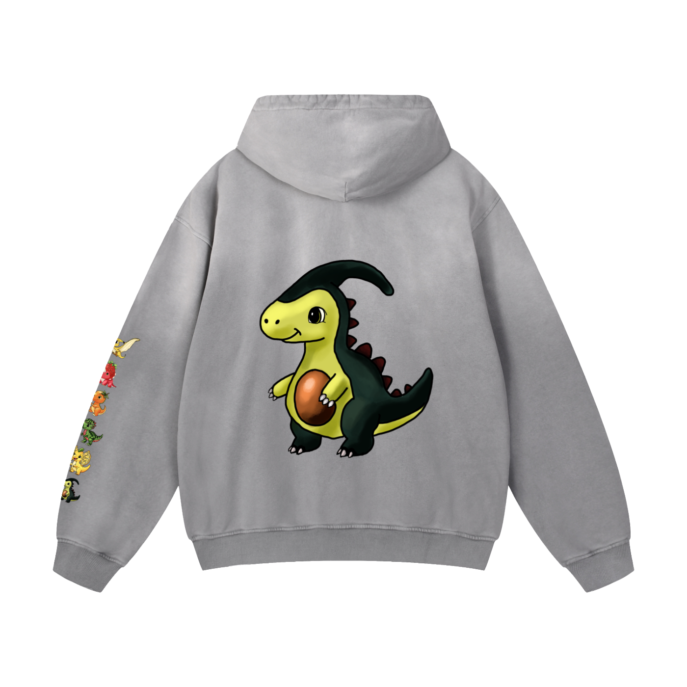 Avocadosaur Heavyweight Sunfade Oversized Hoodie