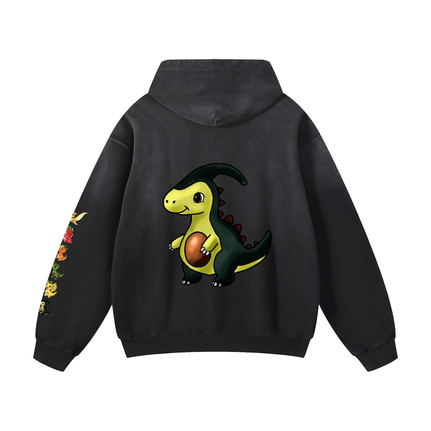Avocadosaur Heavyweight Sunfade Oversized Hoodie