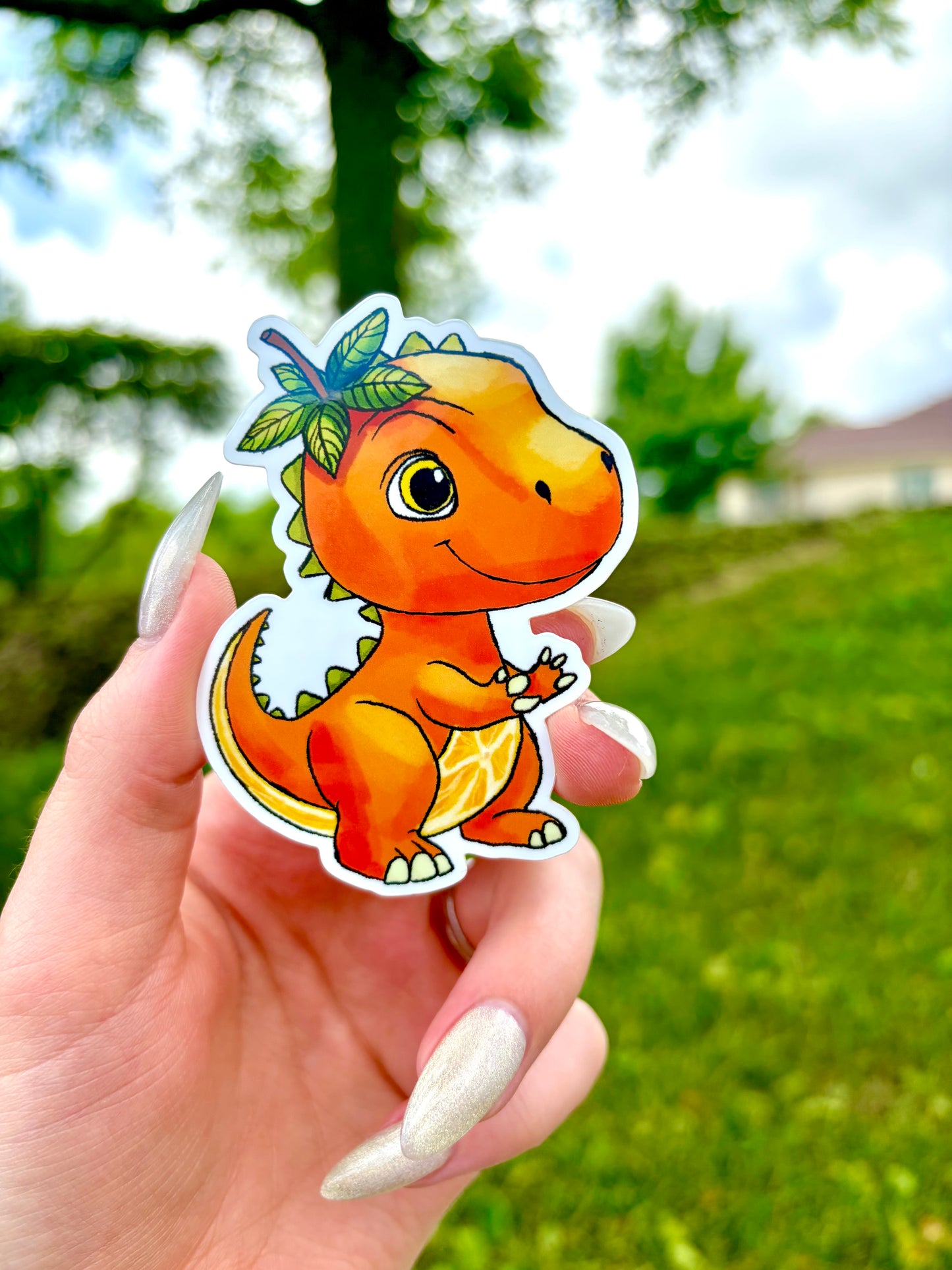 Tyrannosorange Sticker